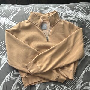 TNA Tan Fleece Quarter-Zip